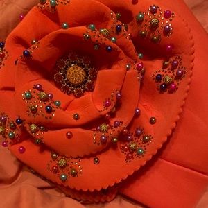 Beautiful orange Beaded joyful head